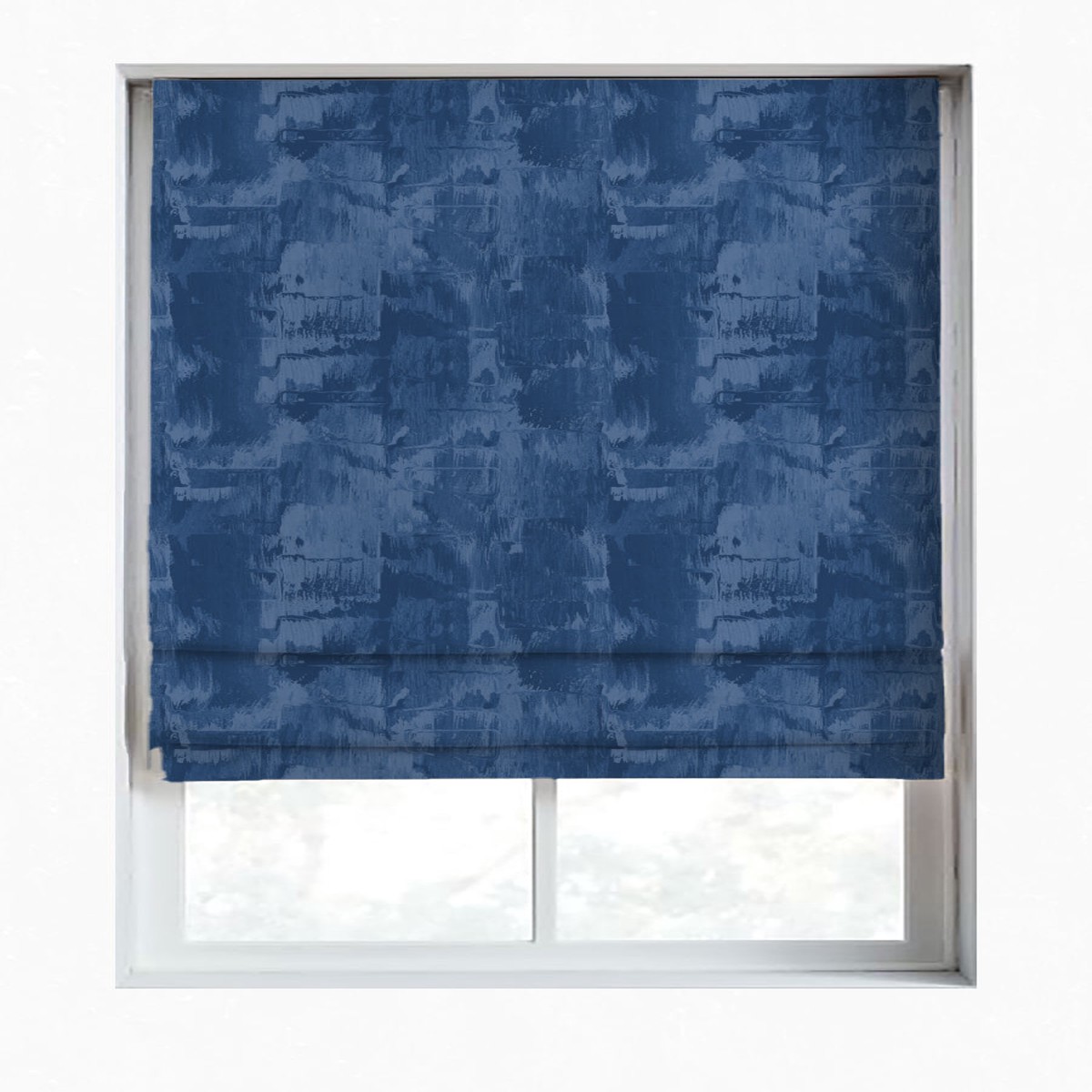 'Raven Sky' Fabric by the Metre (Cobalt/ Denim Blue)