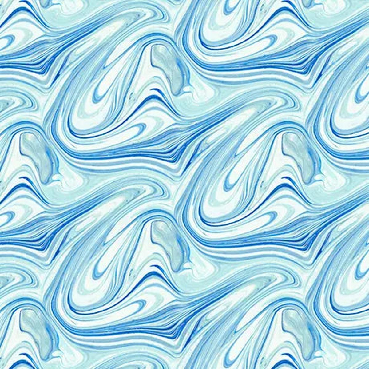 Blue Marble Virtuoso Cotton 44"/45" Fabric Per Yard