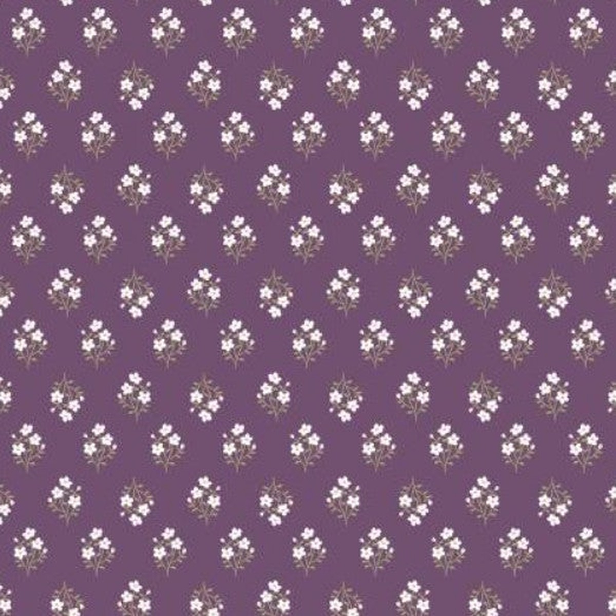 Poppie Cotton - My Darling Deer - Plum - Meadow