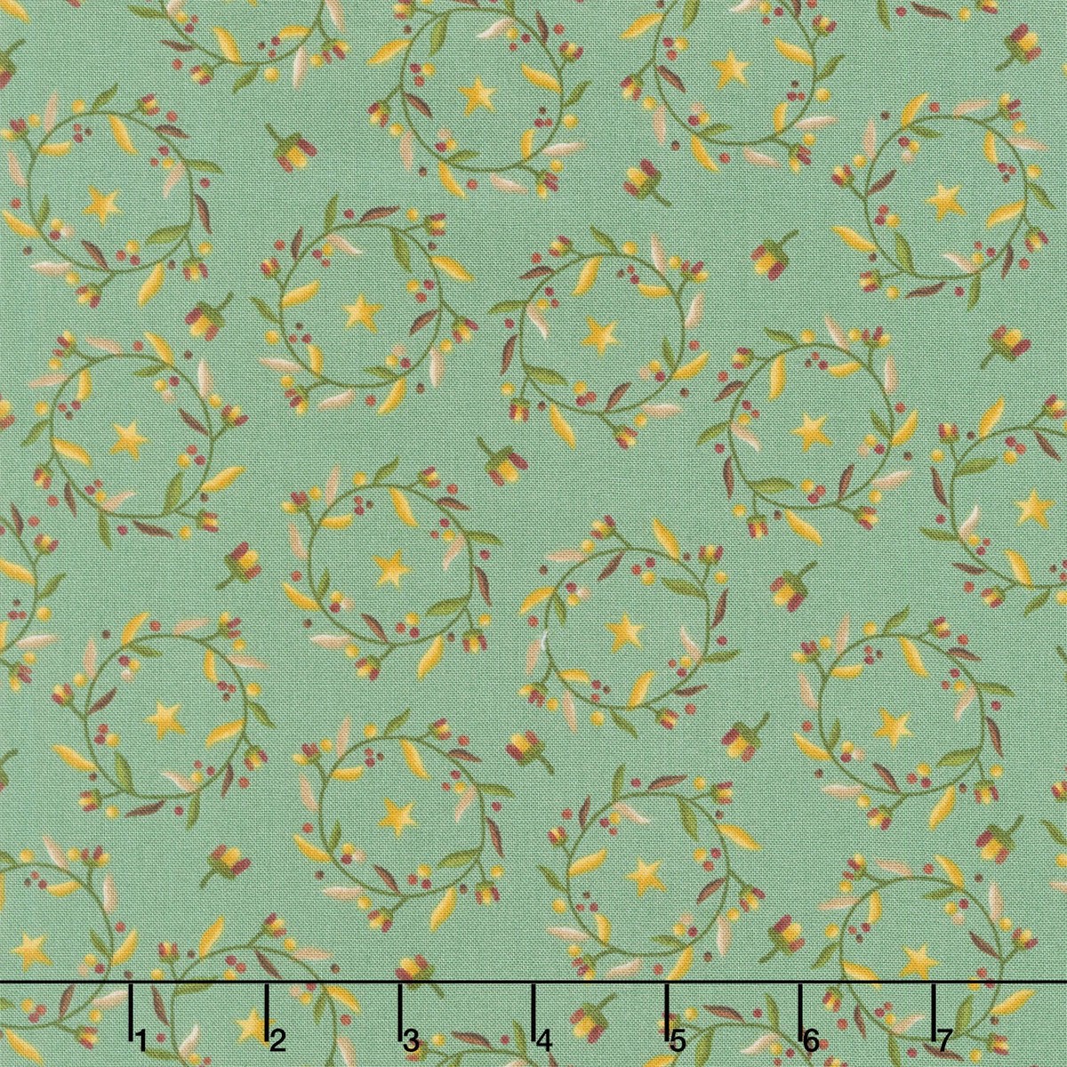 Harvest Thyme - Tulip Wreaths Sea Glass Yardage