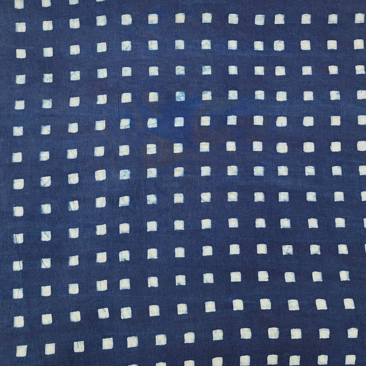 Pure Cotton Akola Indigo Small Checks Hand Block Print Fabric