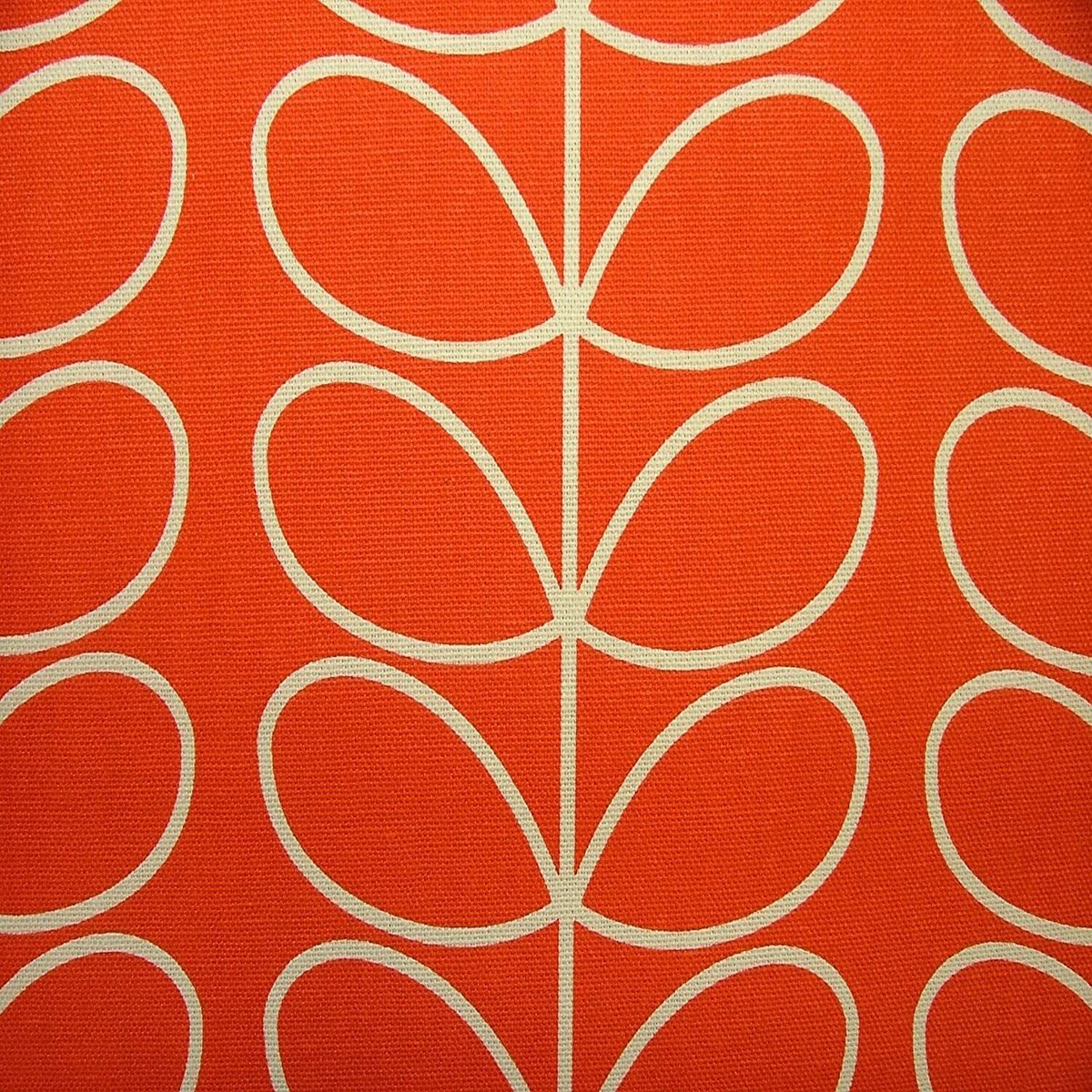 Designer Orla Kiely Linear Stem Tomato Cotton Curtain Upholstery Craft Fabric