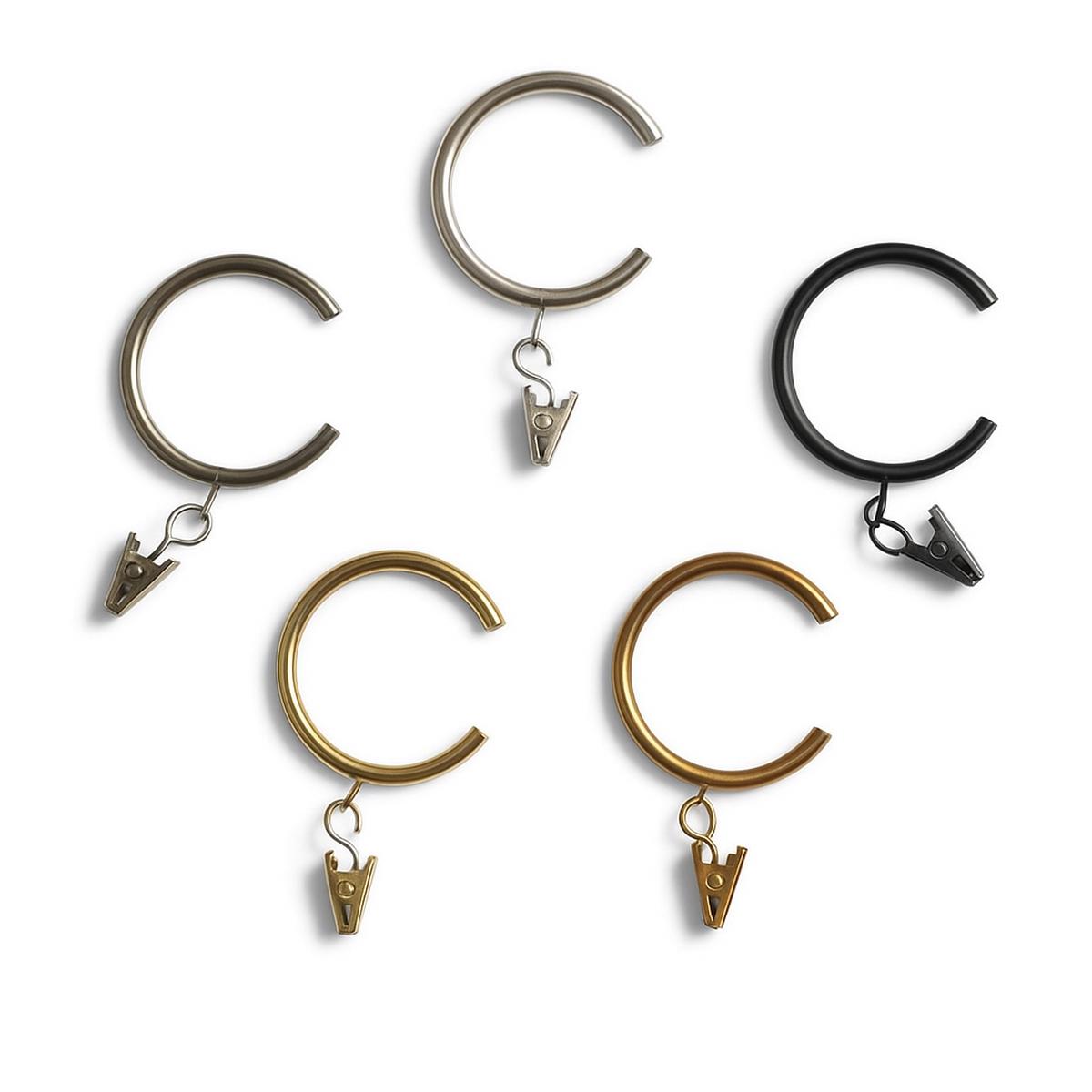 Bypass Drapery Rings, Set of 7