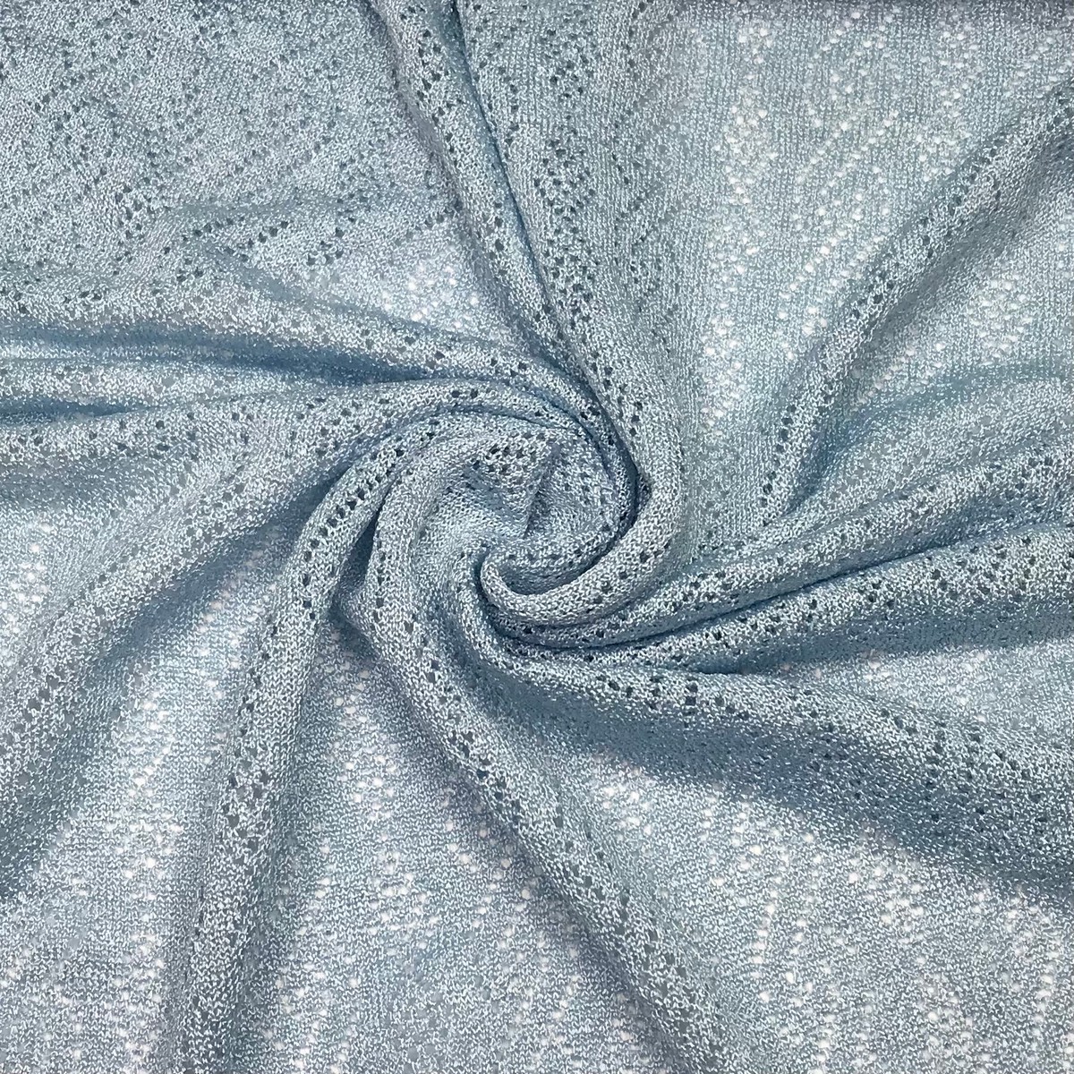 Light Blue Dalphinium - Poly Knit - Blue - 3.5M Bundle