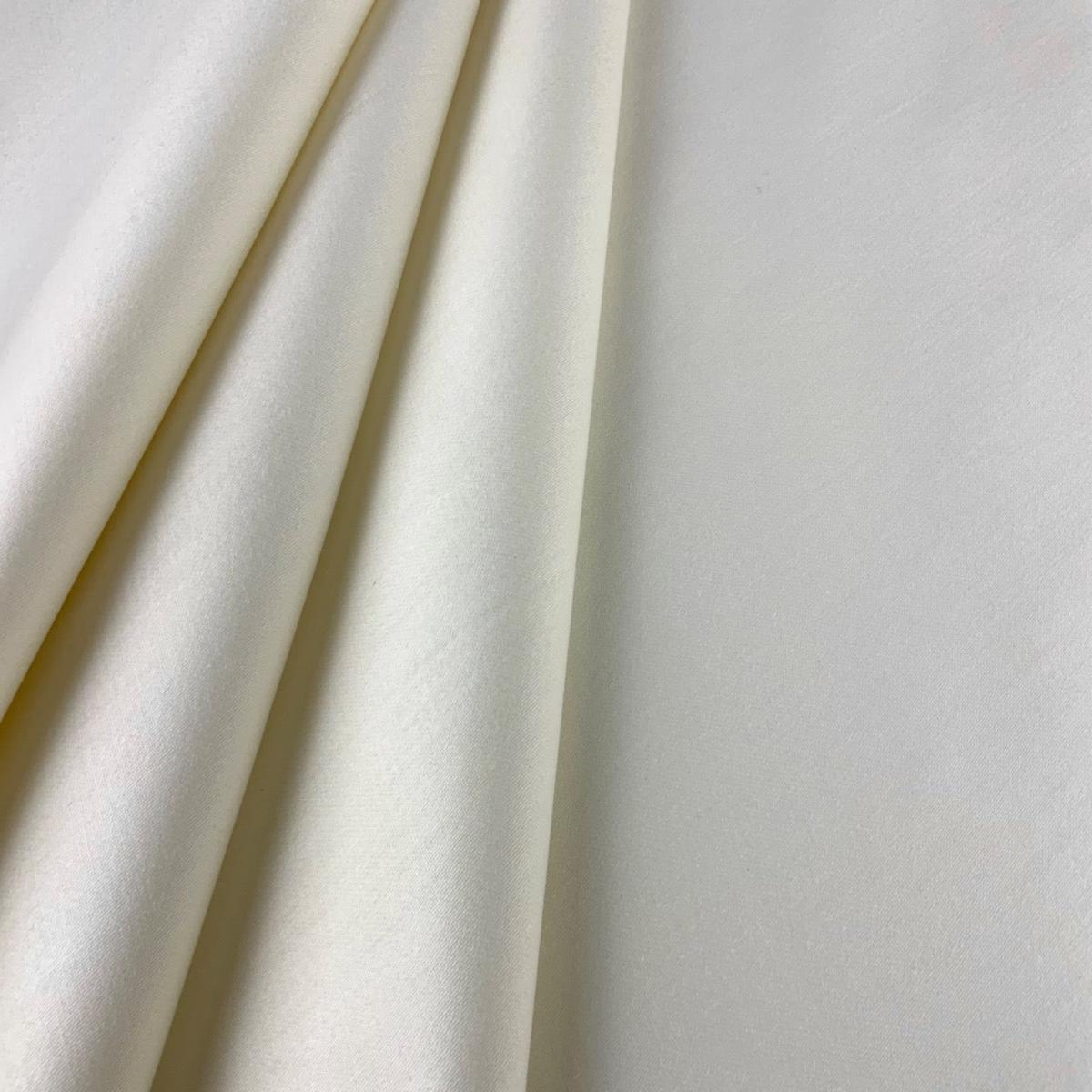 Wide Width Polycotton Satin Curtain Lining ivory