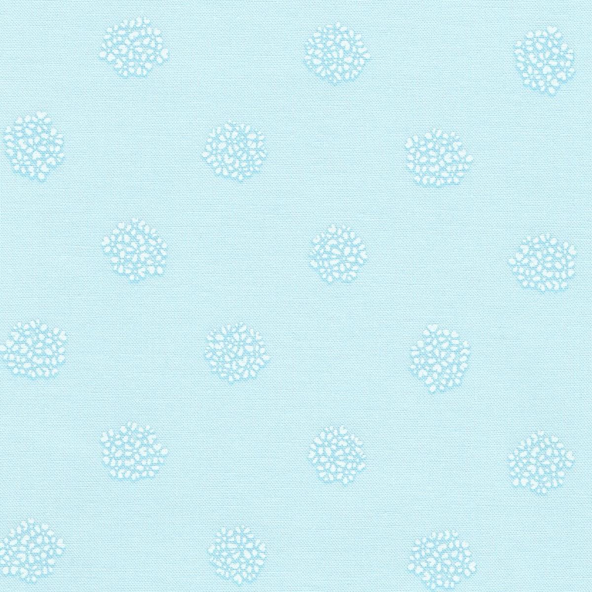 Wishwell Alabaster Hues Quilt Fabric - Floral Puff in Sky Blue - WEL-23352-63 SKY