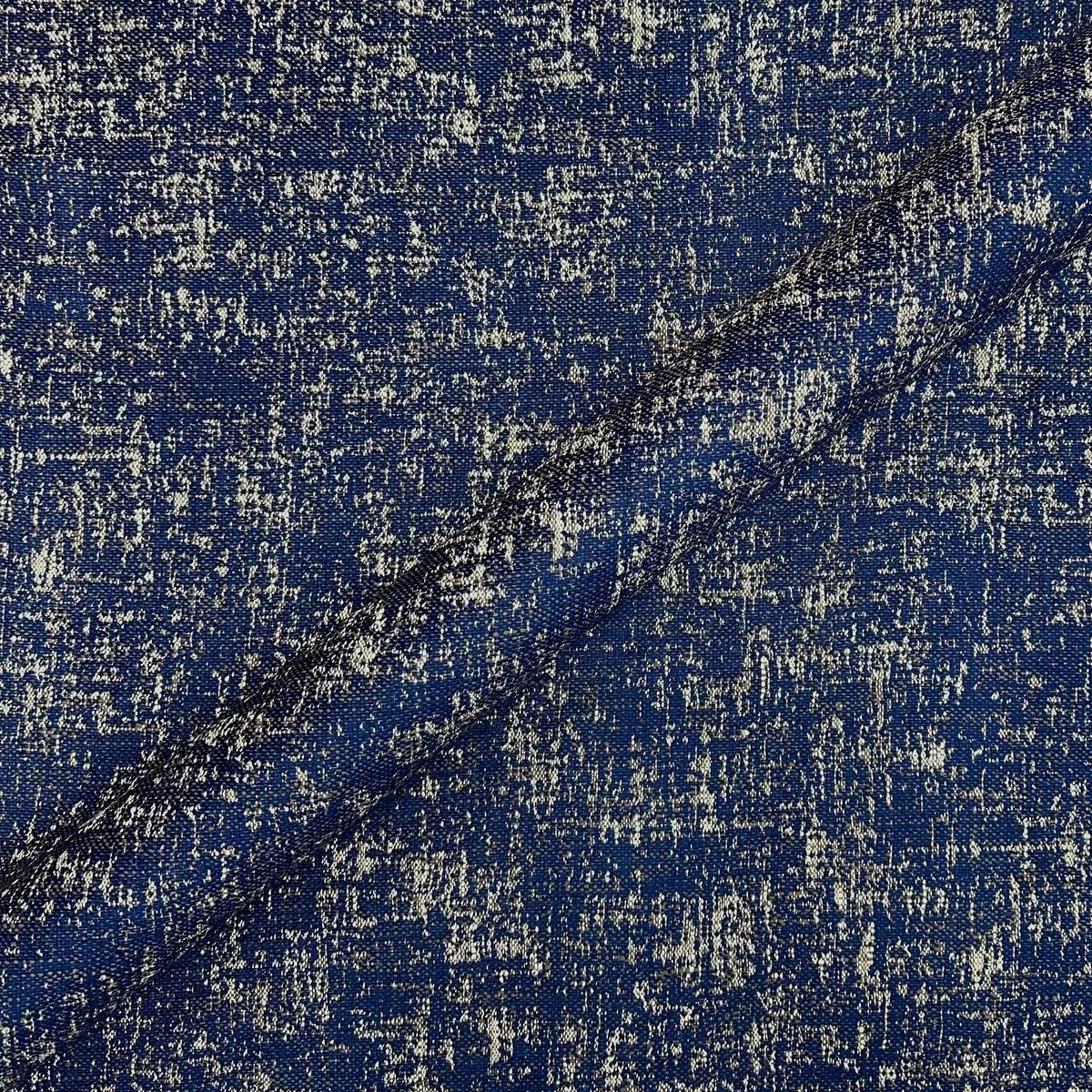 Navy Blue Modern Abstract Jacquard Upholstery Fabric 53"