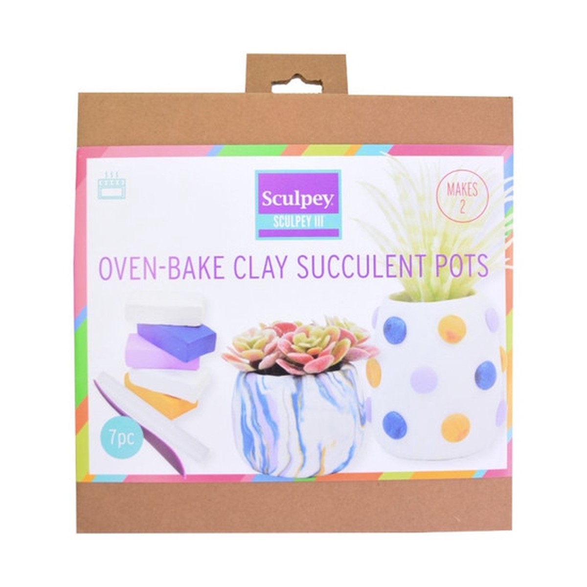 Pottery Kit - Oven-Bake Clay Succulent Pots