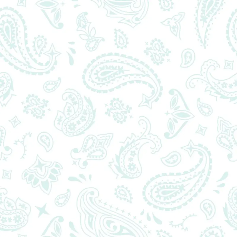 Bandana Fabric - Iceberg on White