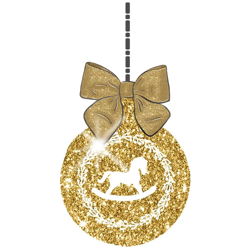 Elegant Nutcracker Ornament Fabric Panel - Gold