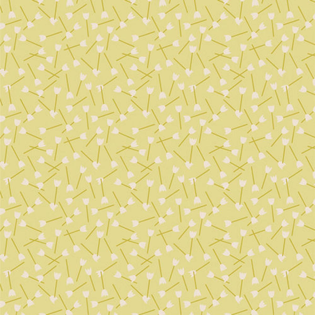 GeoBloom Quilt Fabric - Flower Pins in Yellow - SBC-GB-1021