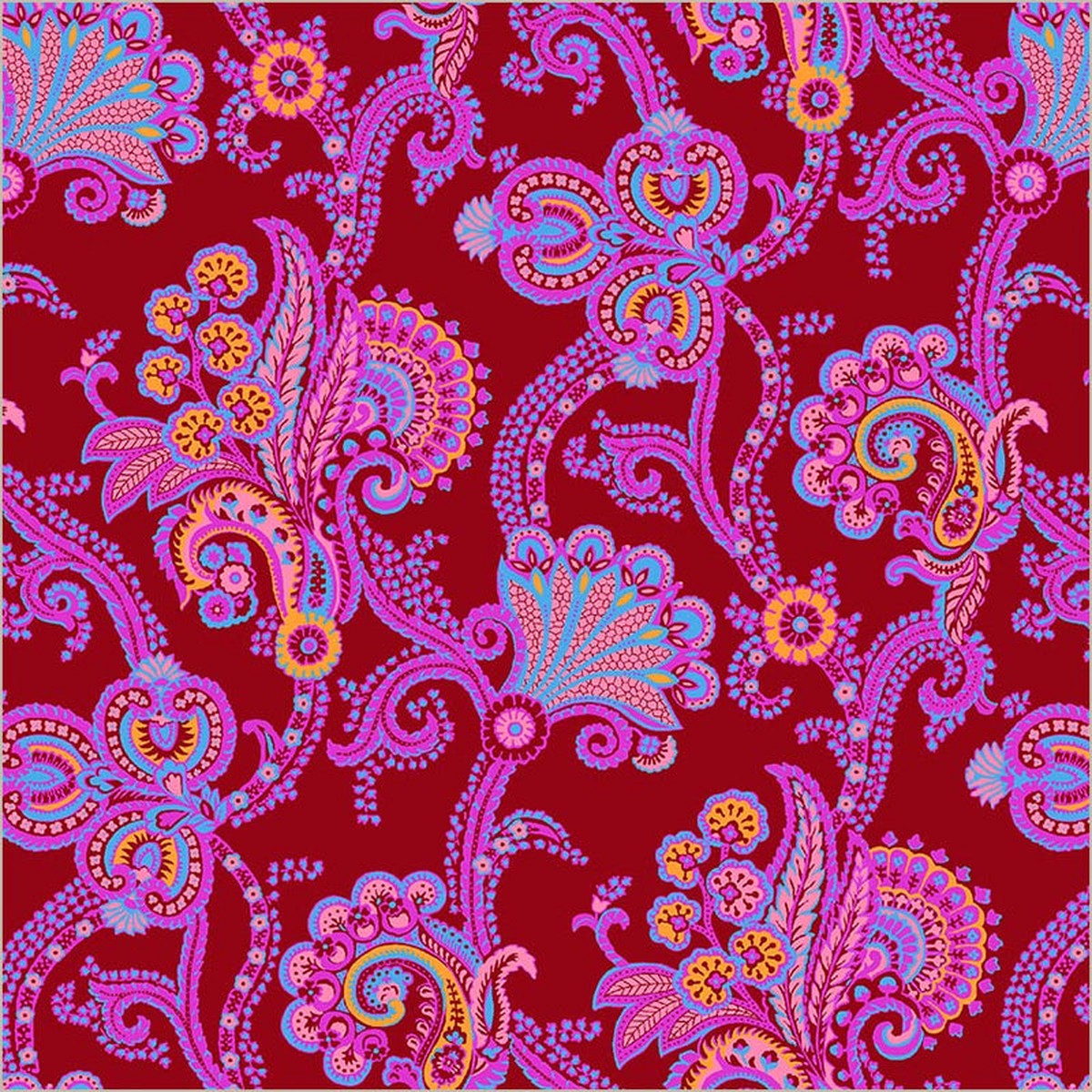 Sweet Talk Natalie Crimson Cotton 44/45 Fabric Per Yard