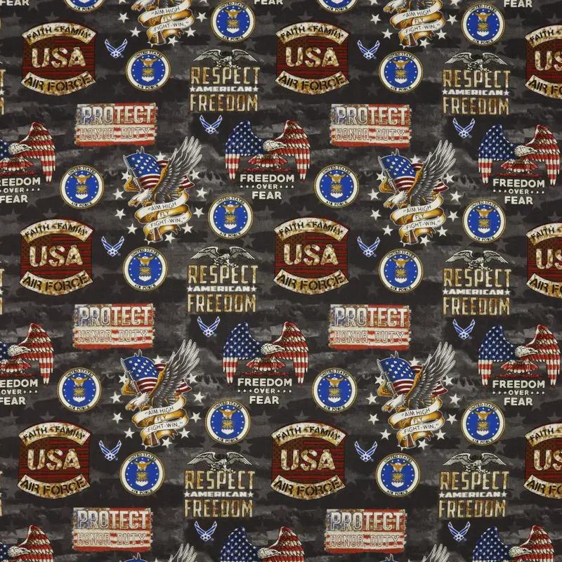 US Military Fabric Collection - Air Force Camo Flag