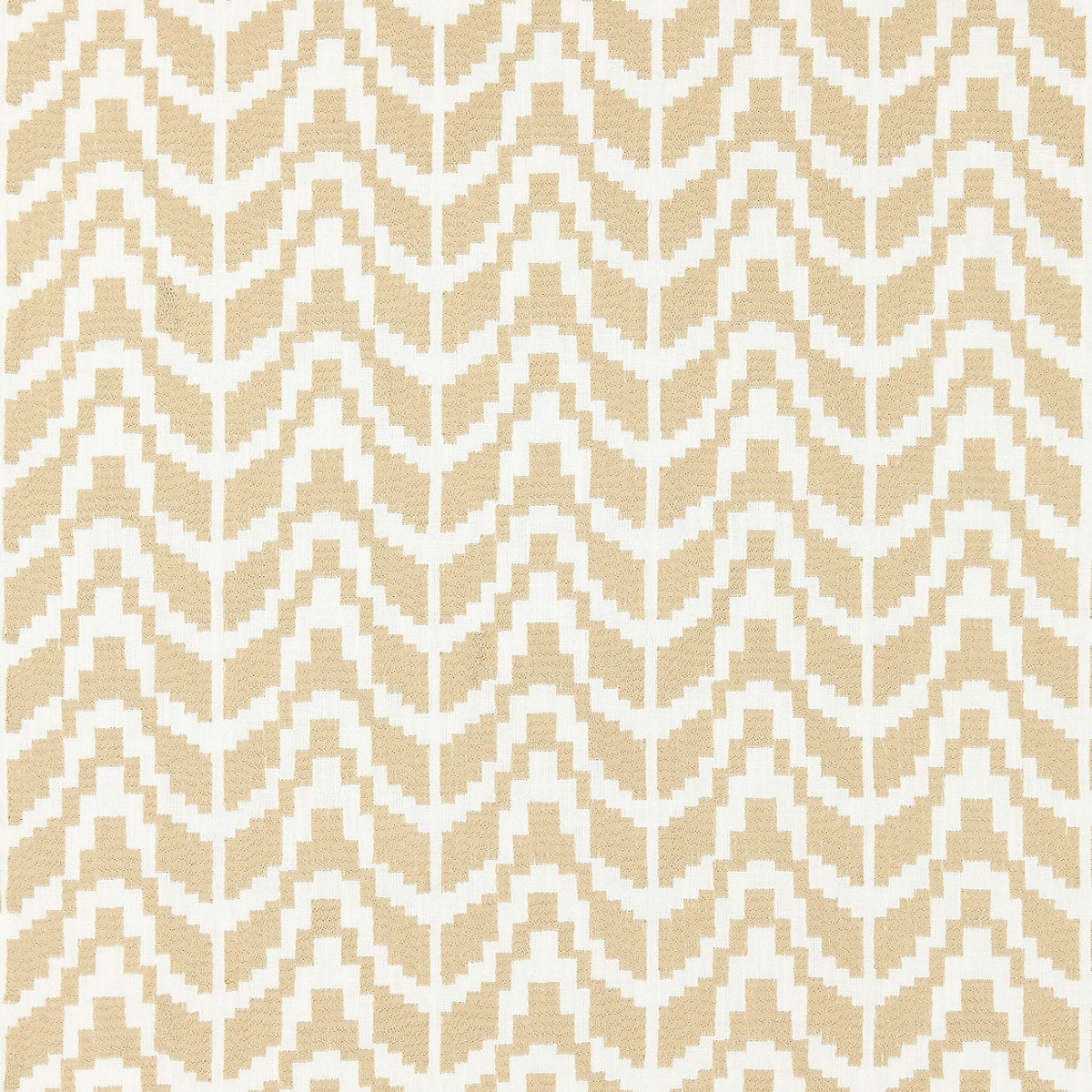 Chevron Embroidery - Straw by Scalamandre Fabric