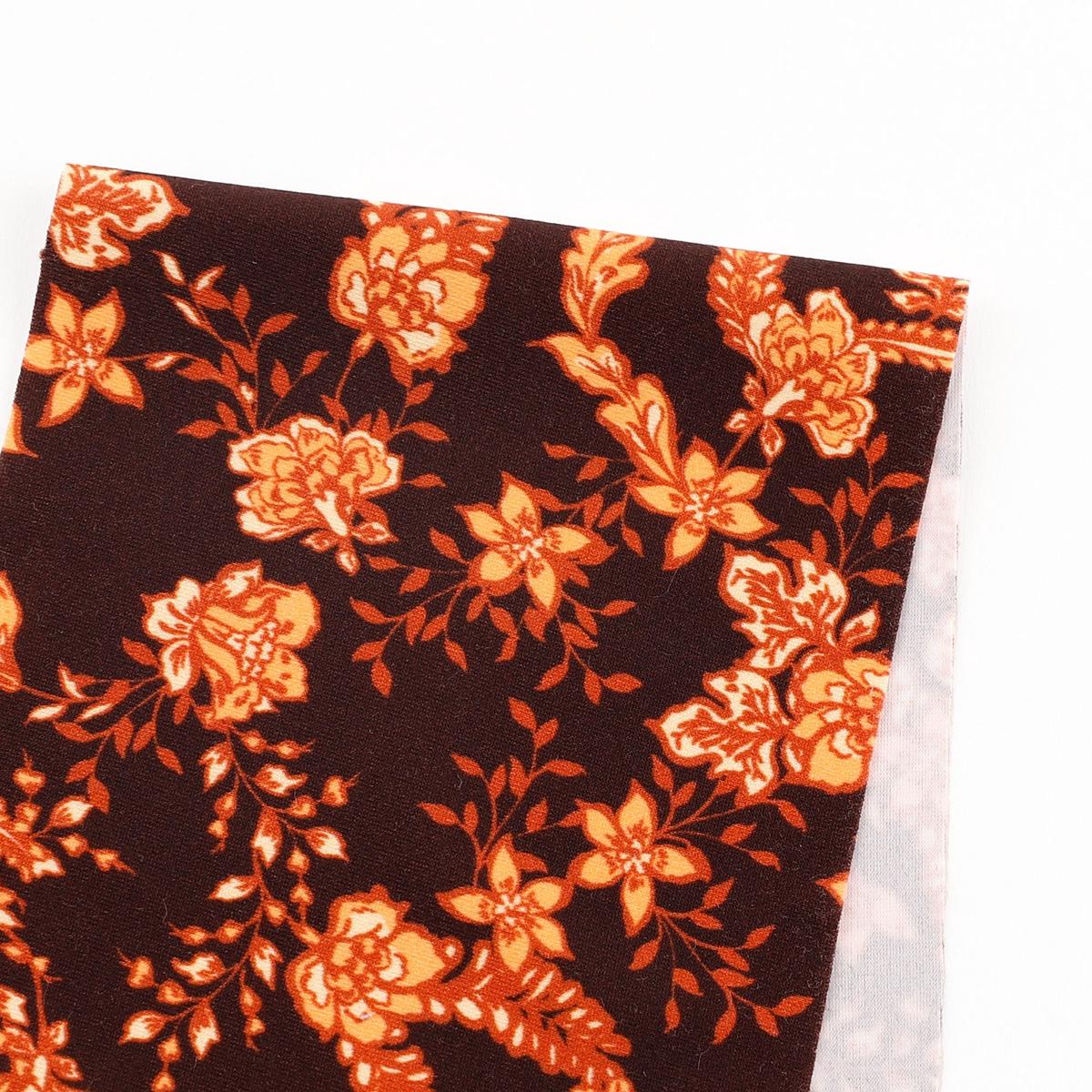 Flowering Vine Swim Jersey - Brown