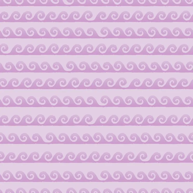 Beach Waves Fabric - Purple