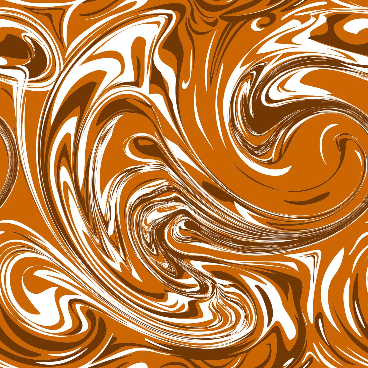 Marble Swirl Fabric - Orange