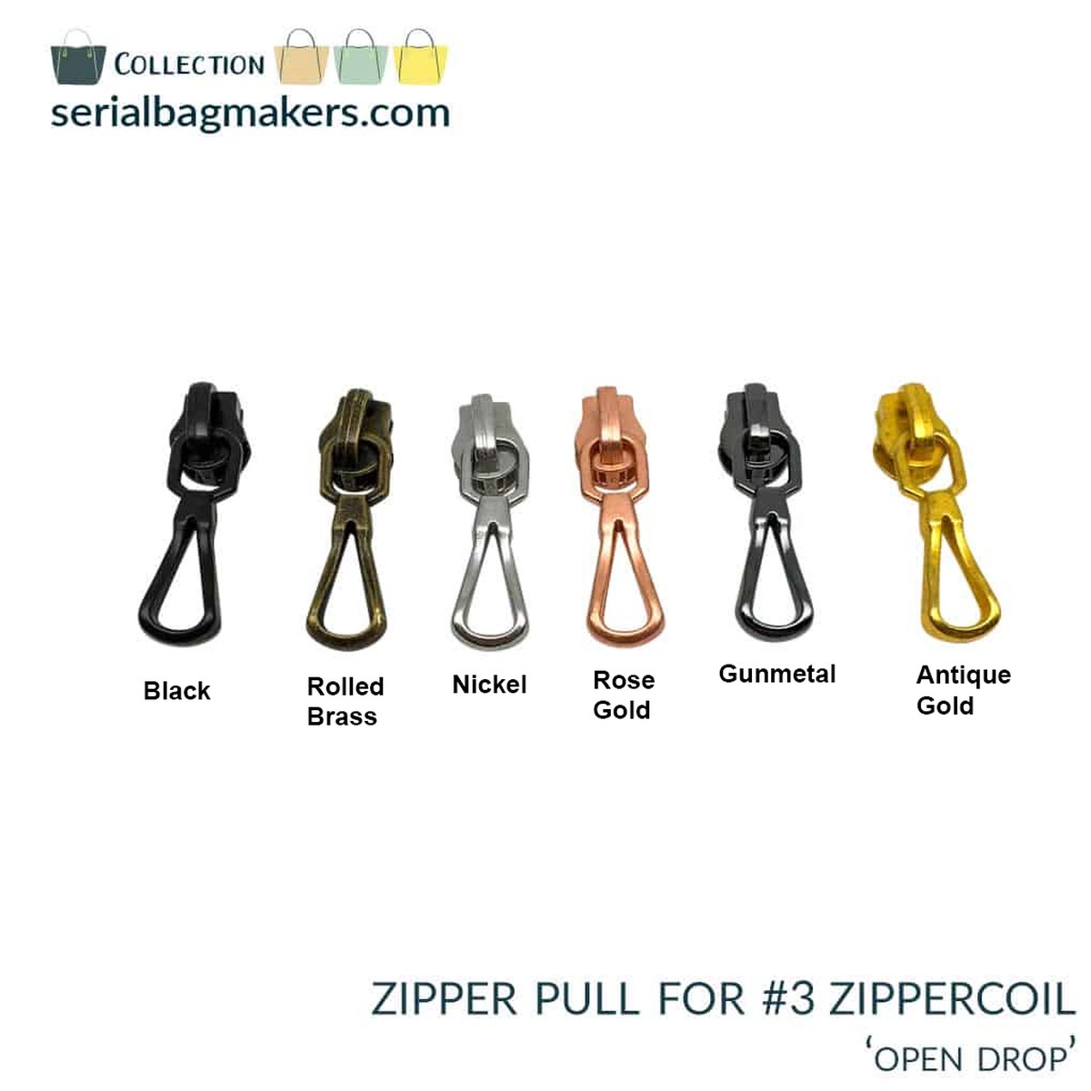 Serial Bagmakers #3 Zip Sliders - Open Drop Style