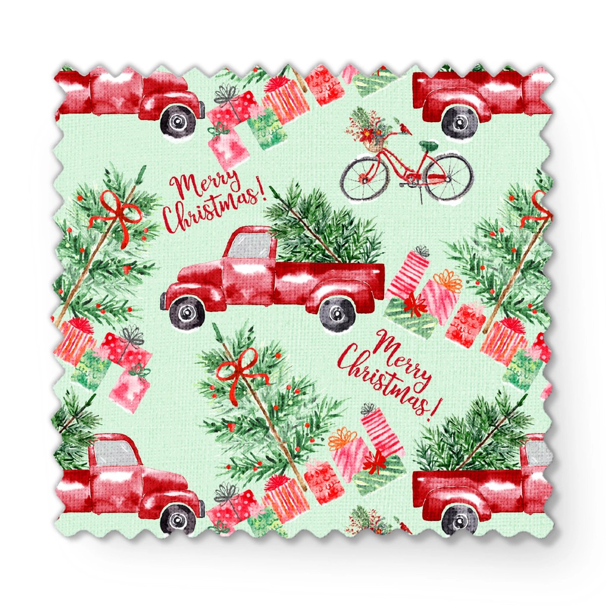 Sara Berrenson - Vintage Holiday - Red Truck Christmas Fabric