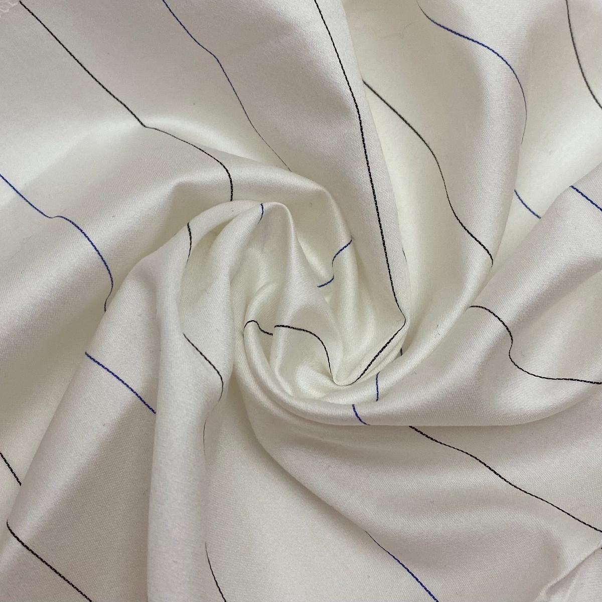 Cotton Woven - White/Black/Blue - 3.2M Bundle