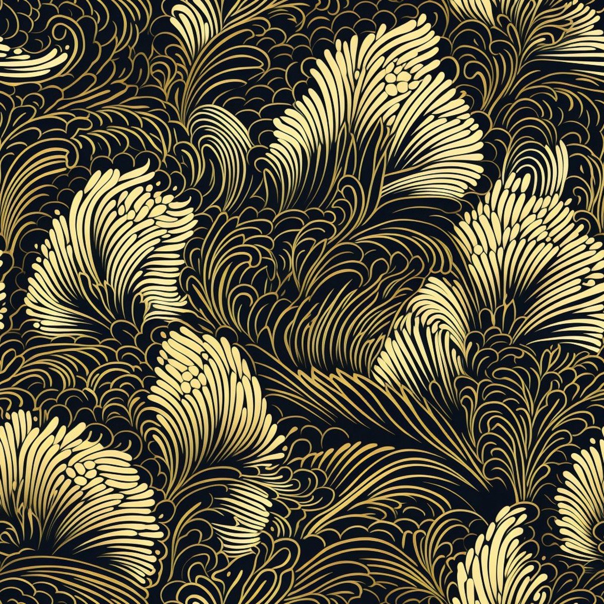 Dark Black Moon Pattern 6 Quilting Cotton Fabric