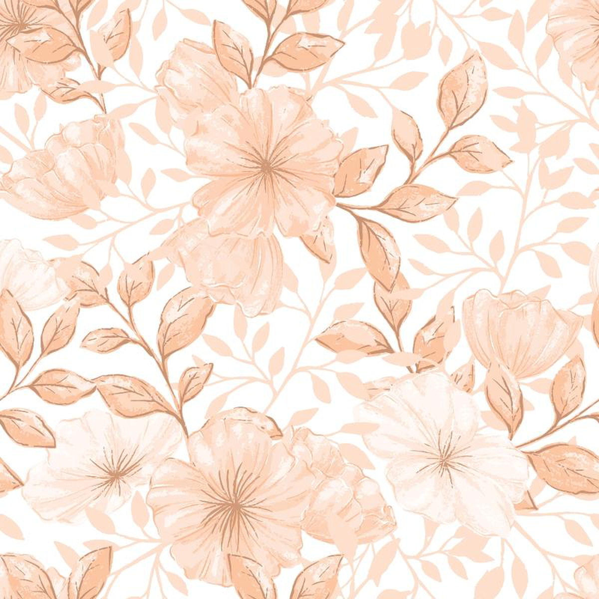 Country Flowers Pattern 23 Quilting Cotton Fabric