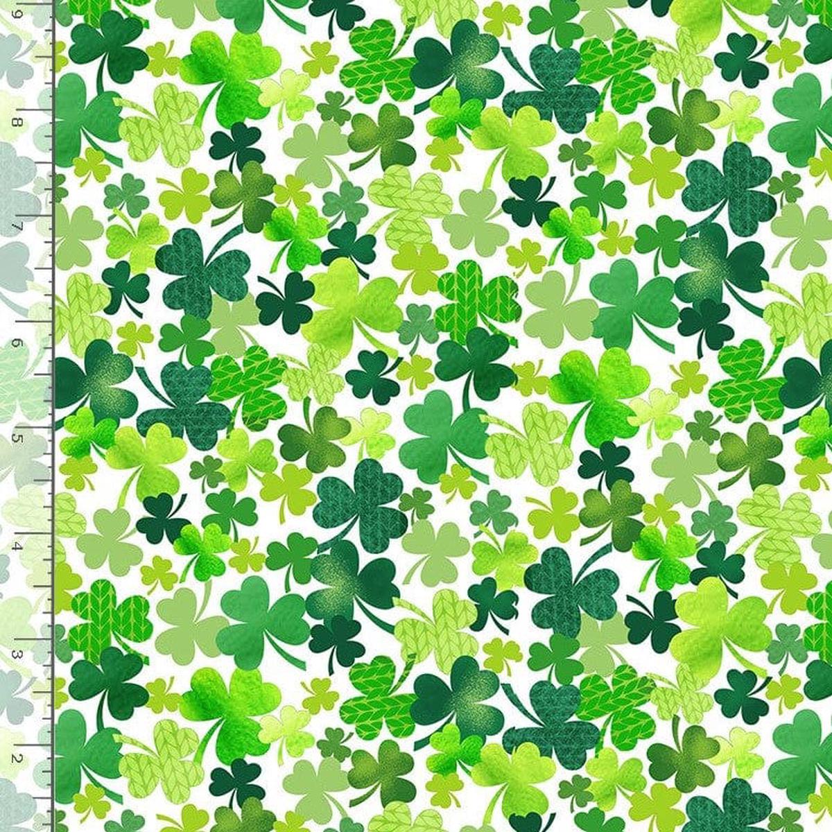 Timeless Treasures Fabric Clovers White - Default Title