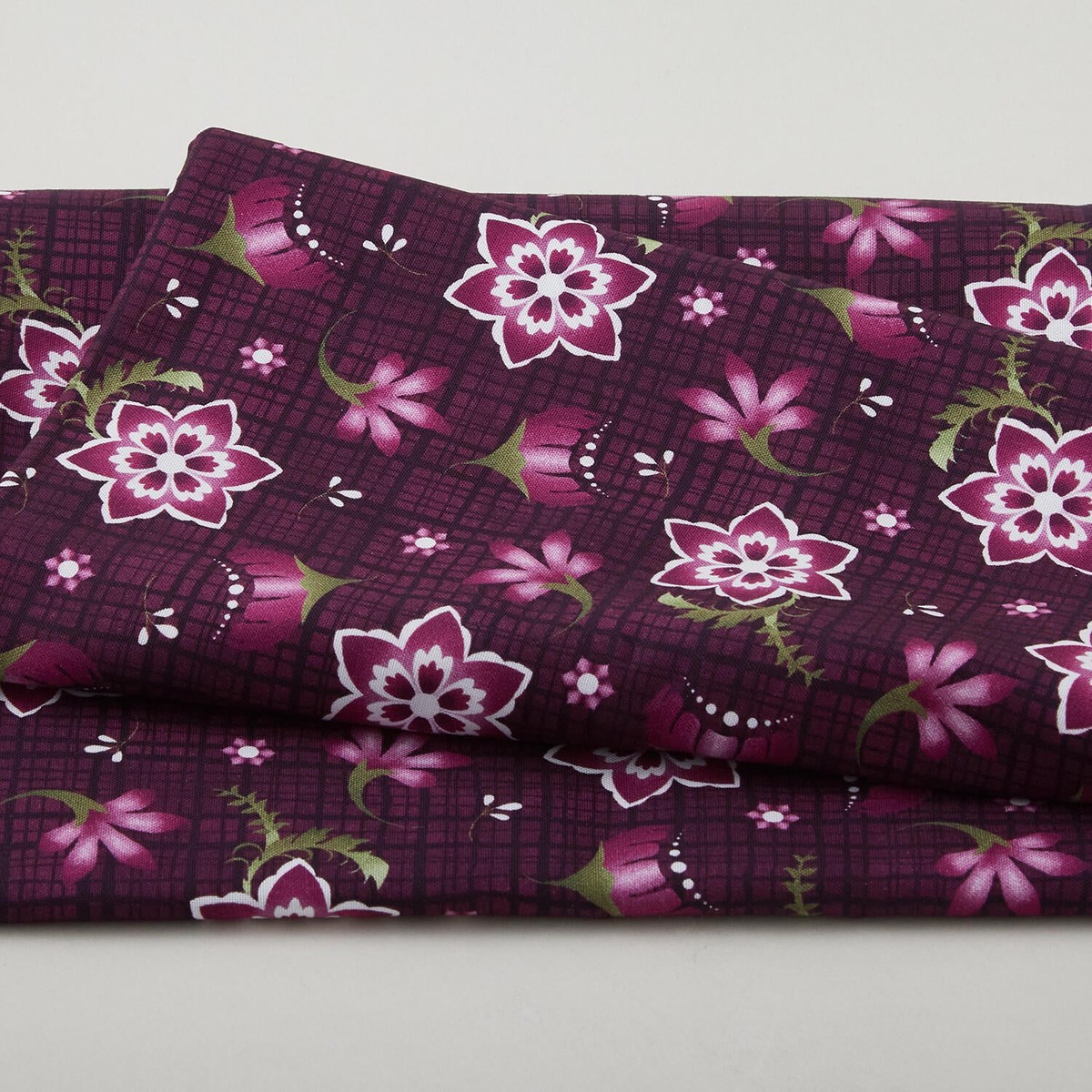 Amour Favorites - Stylized Floral Deep Plum 2 Yard Cuts