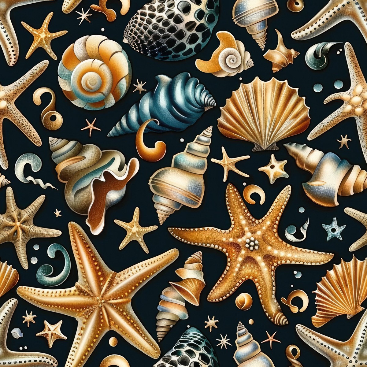 Beach Marvels Pattern 5 Quilting Cotton Fabric