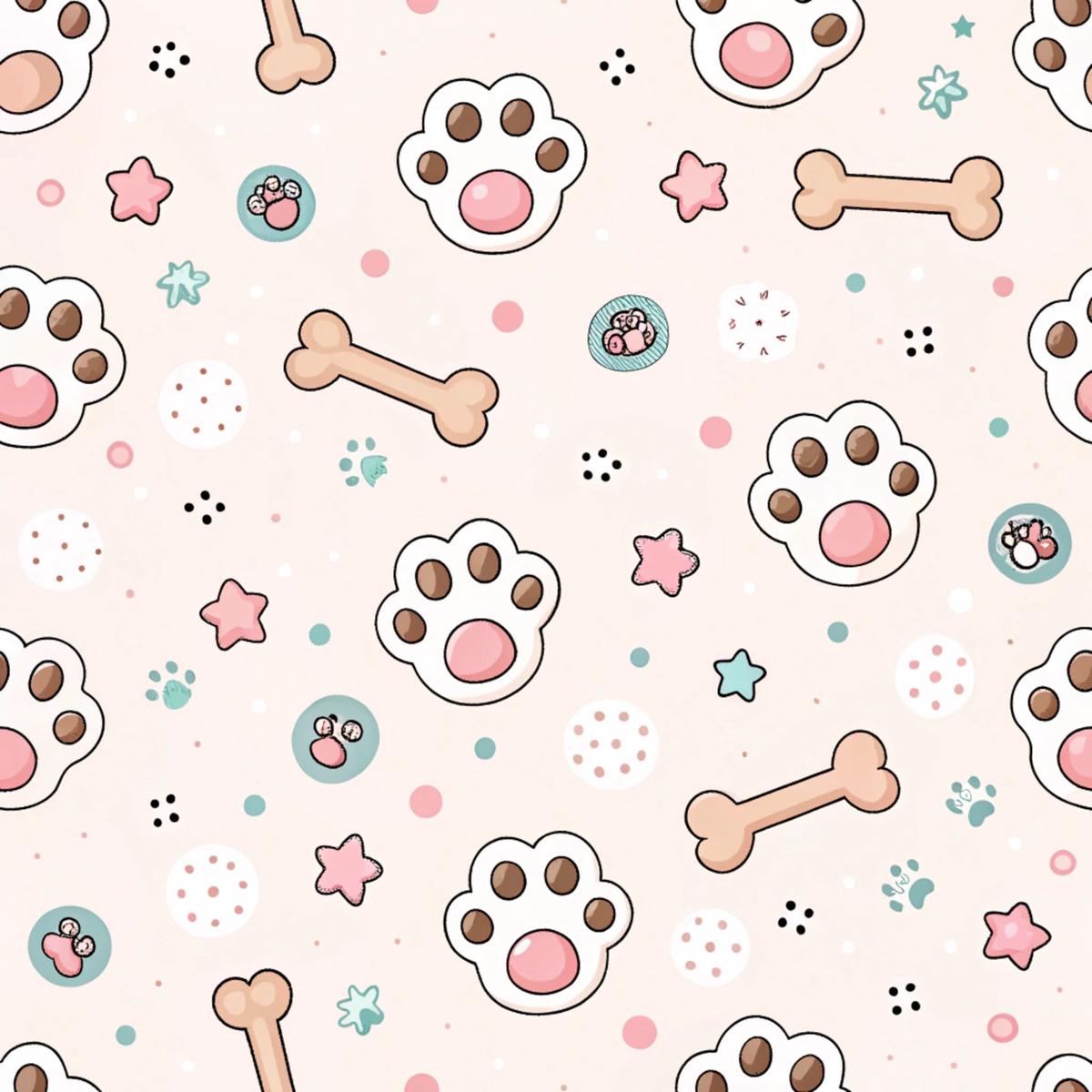 Dog Paws Pattern 1 Quilting Cotton Fabric