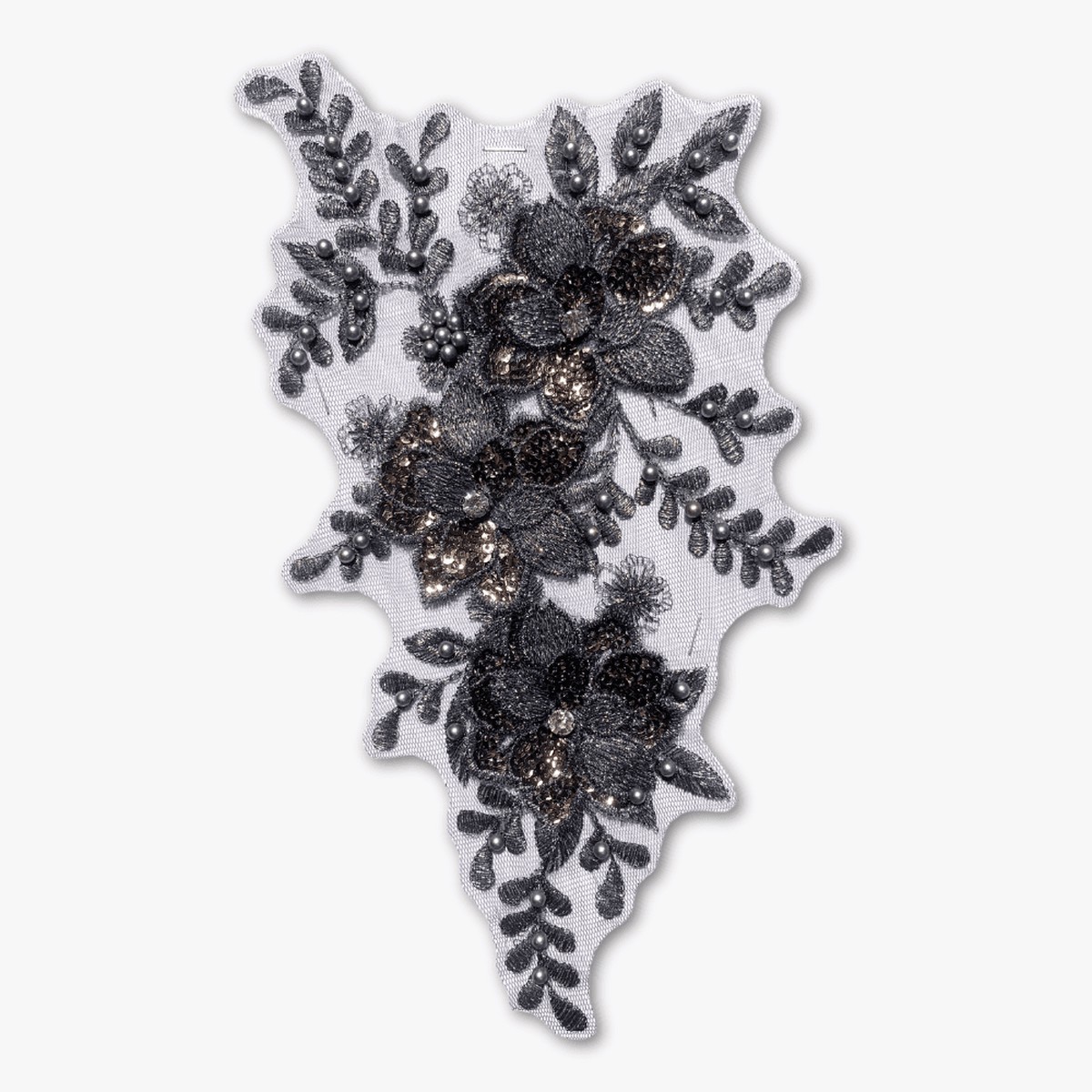 Beaded Bridal Motif - Graceful Slate