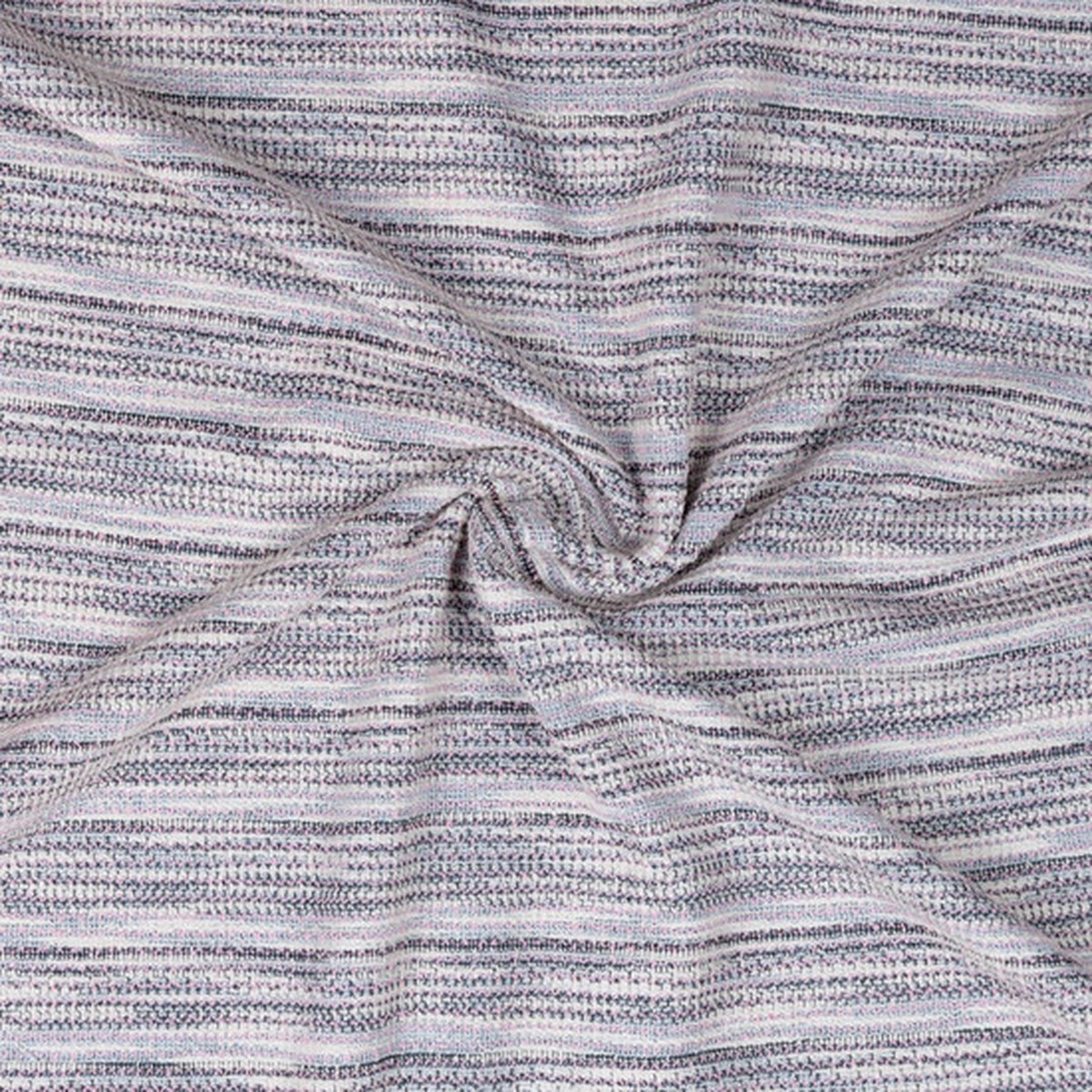 Multi-Stripe Boucle Cotton Woven in Candy - Per Metre