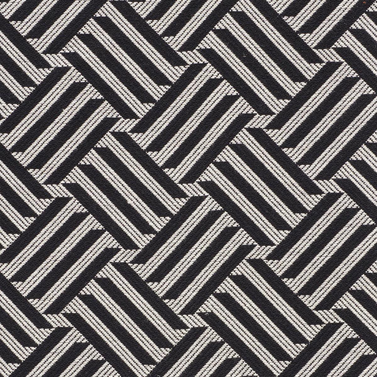 Cross Hatch Black Fabric