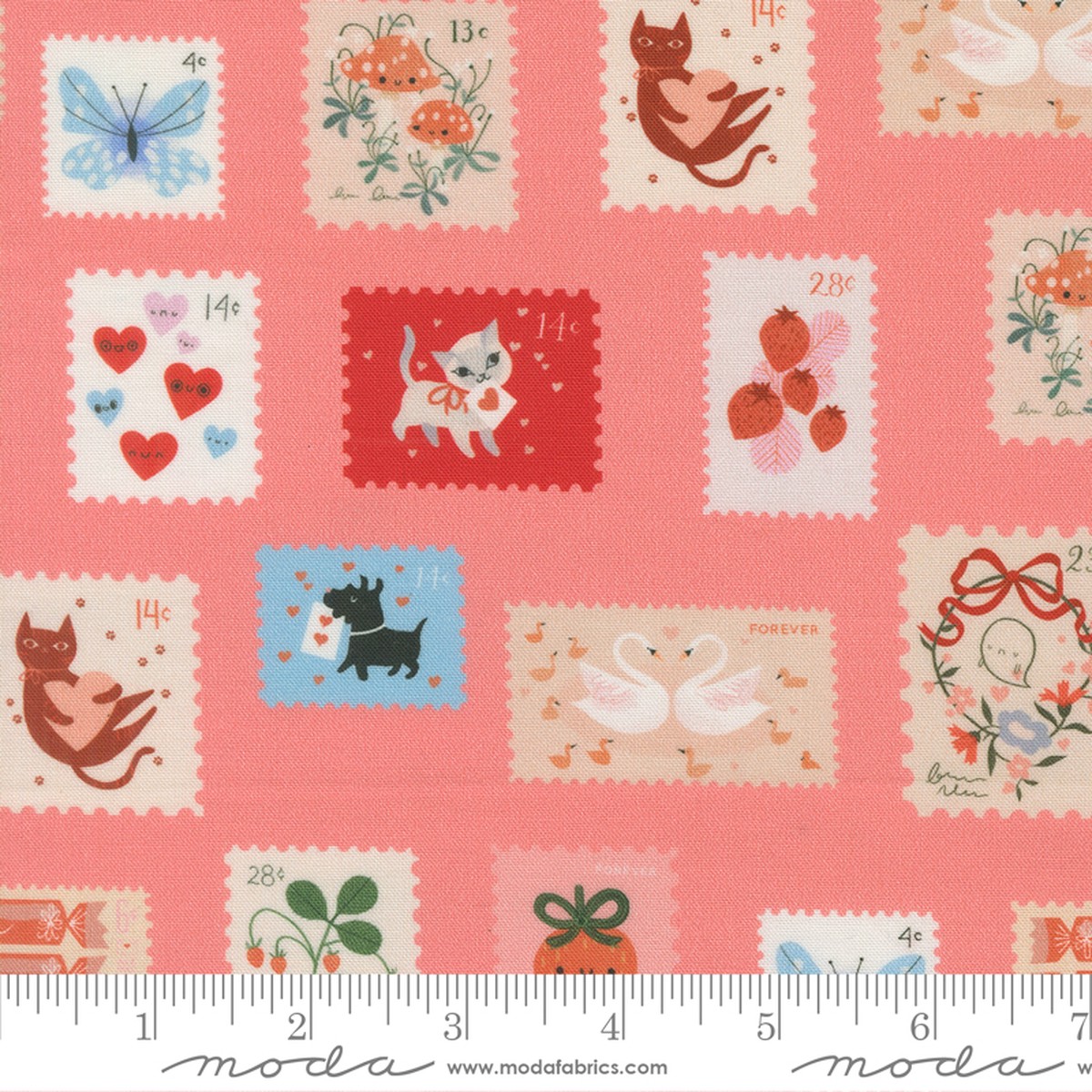 Funny Valentine Stamps Coral