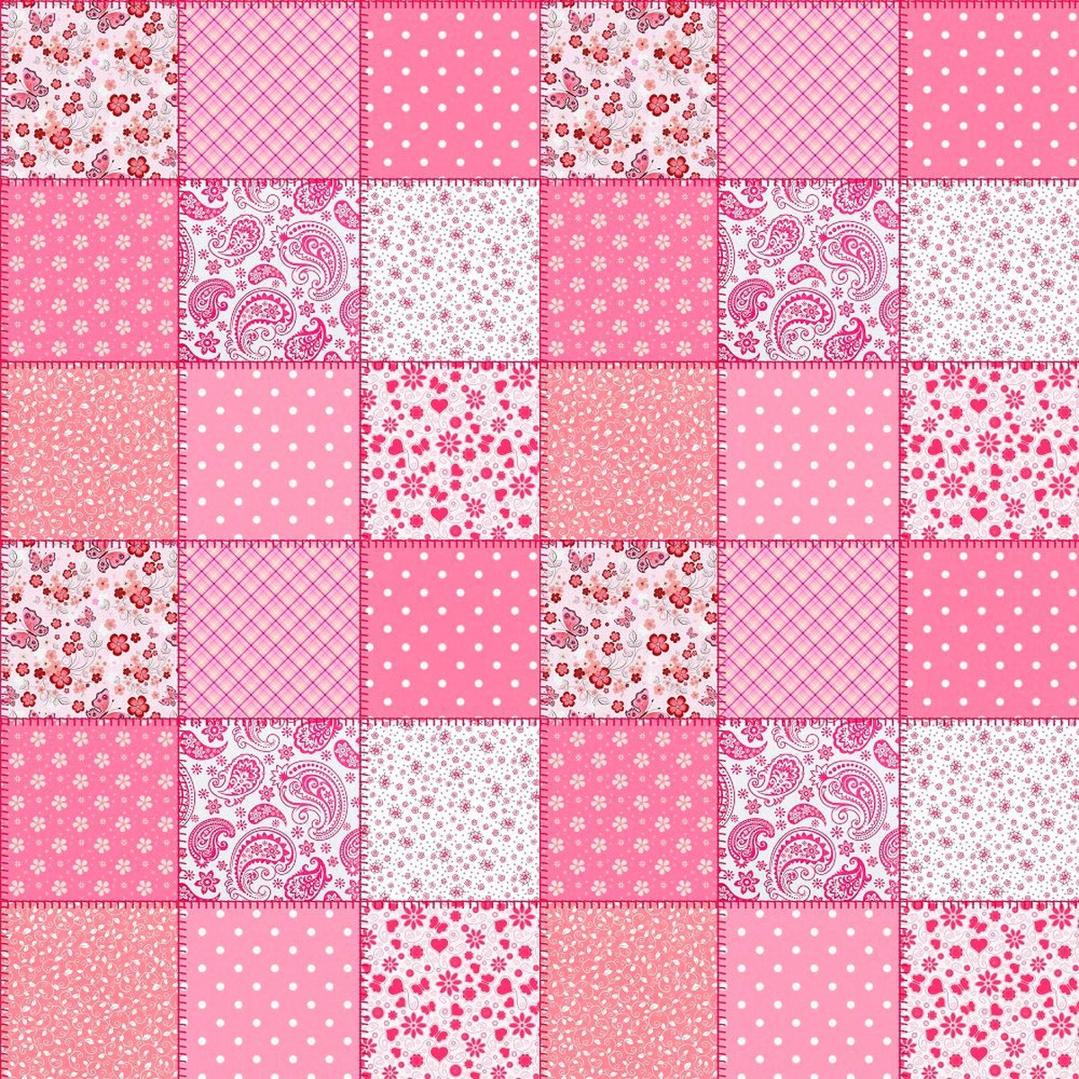 Multi Pink Patchwork Fabric