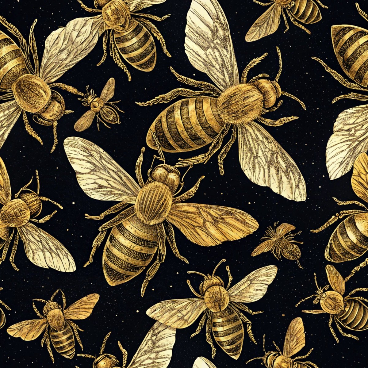 Red Roses and Bees Pattern 24 Quilting Cotton Fabric