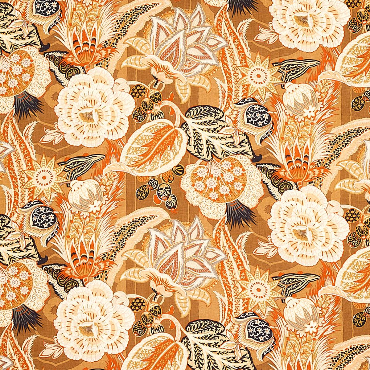 SCHUMACHER SCHUMACHER CLASSICS ZANZIBAR LINEN PRINT PRINTS PRINTS SANDALWOOD - 173522