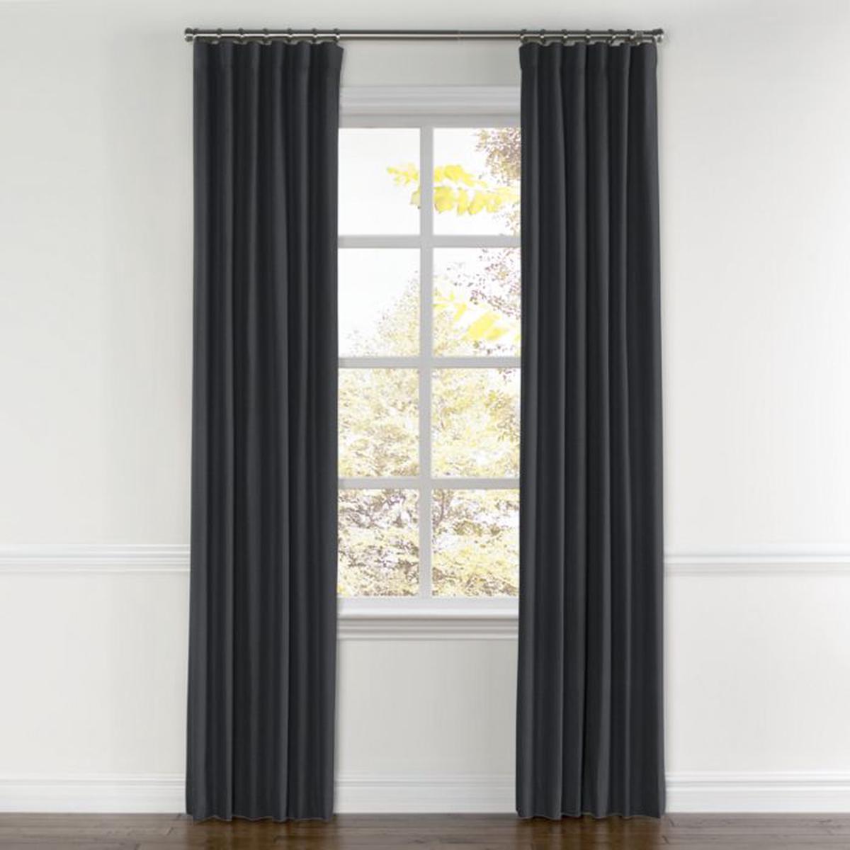 Convertible Drapery in Classic Linen - Steel