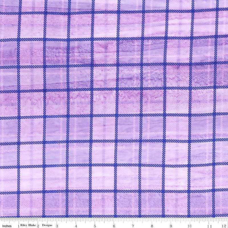Fabric Riley Blake Amethyst Plaid Touch of Celtic Expressions Batiks by the Quarter Yard BT23261-171