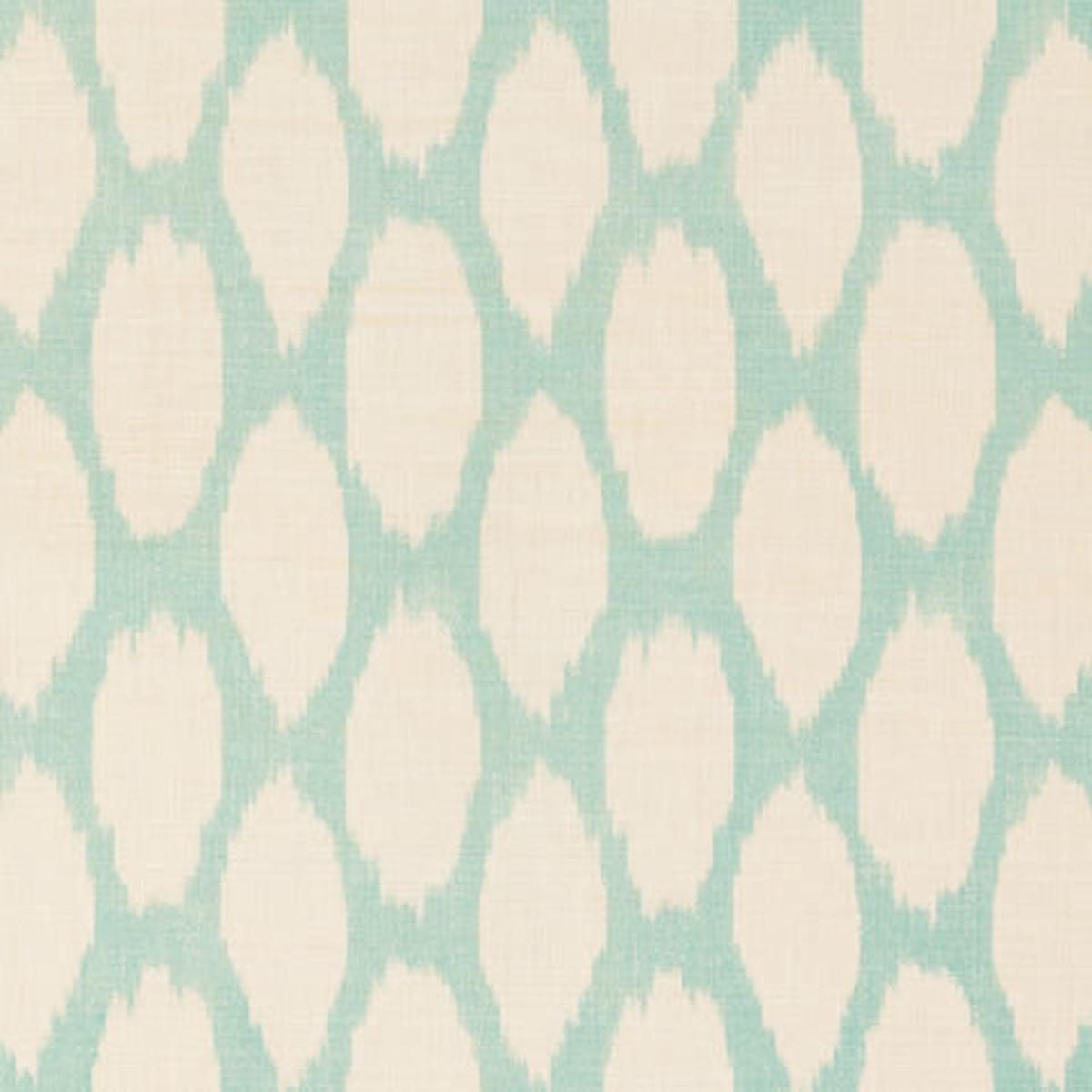 Quadrille Fabric: Adras Reverse - Custom Light Turquoise on Tinted 100% Linen