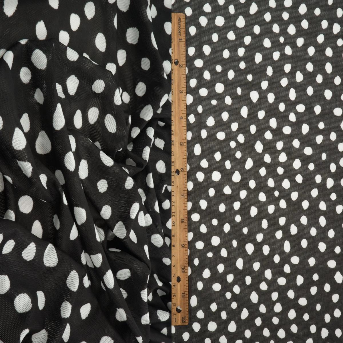 Digital Dot Print Mesh DMESH-MS11736 - BLACK