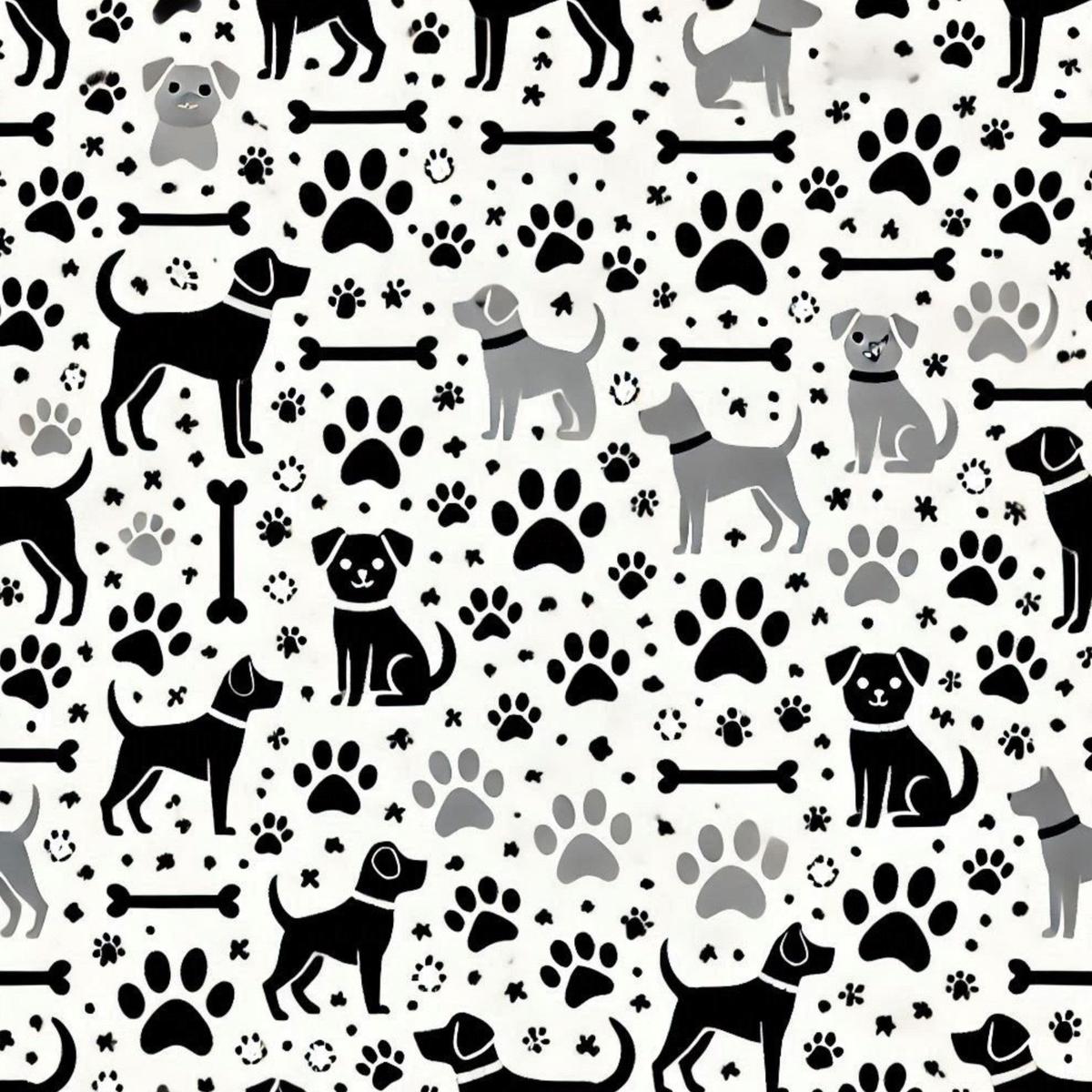 Cute Dog Pattern 20 Quilting Cotton Fabric