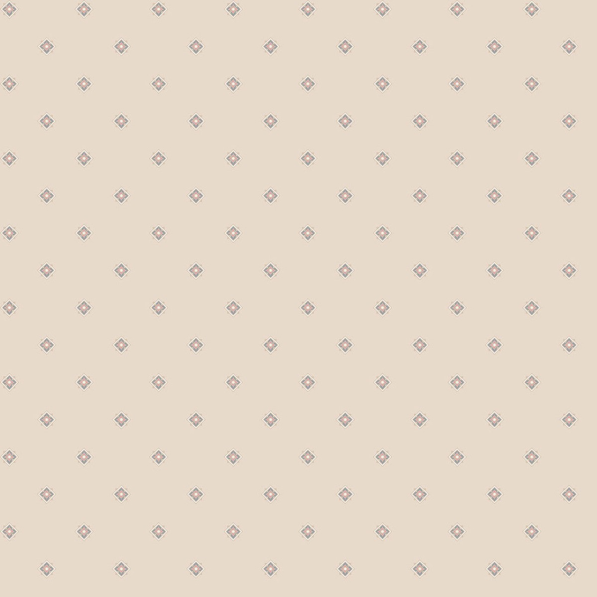 Geo Tan Meadow Blush 43"/44" Cotton Fabric Per Yard