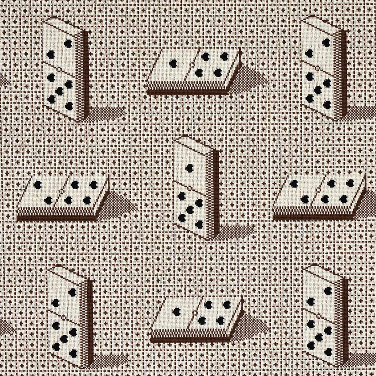 Domino Epingle Brown Fabric