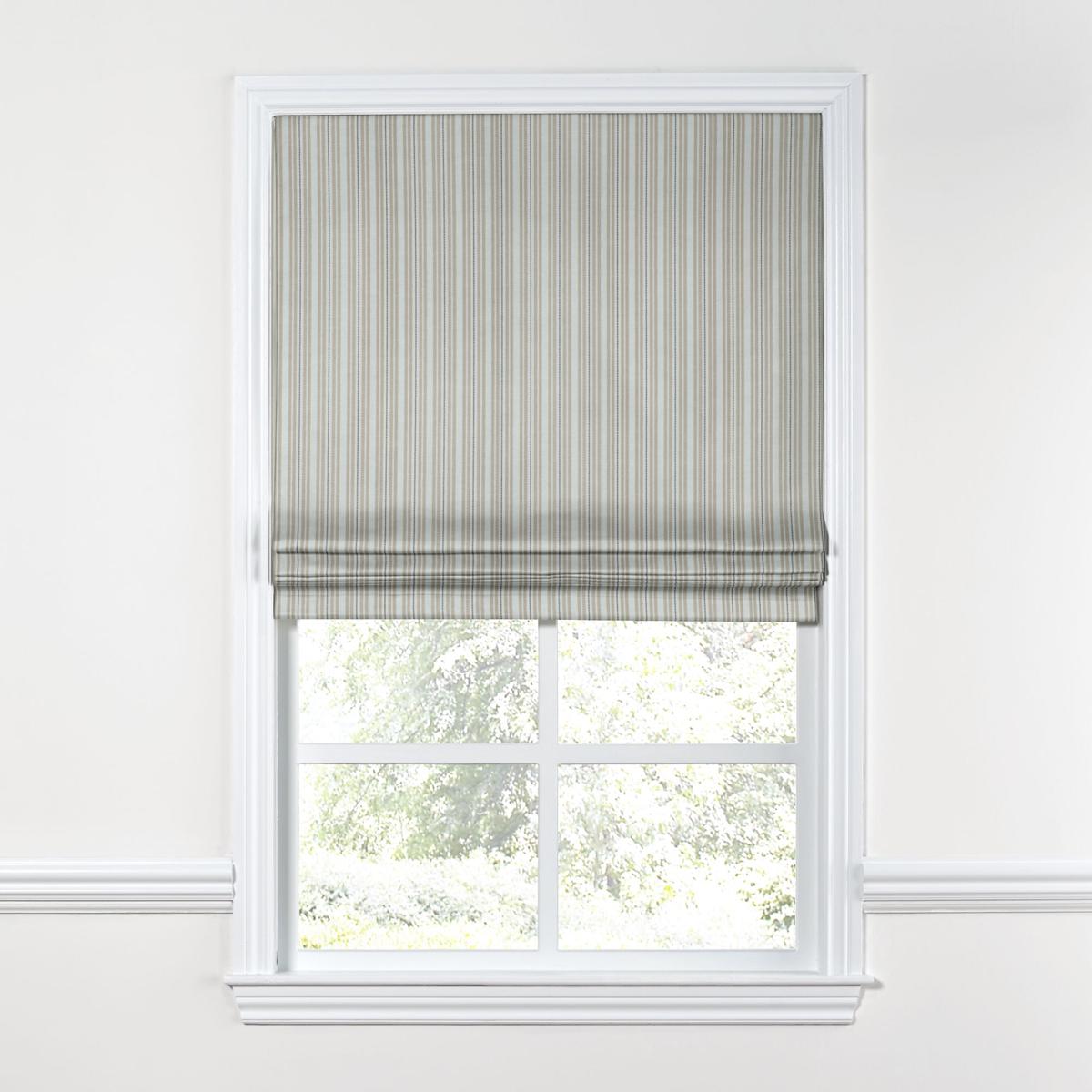 Flat Roman Shade in Murali - Linen