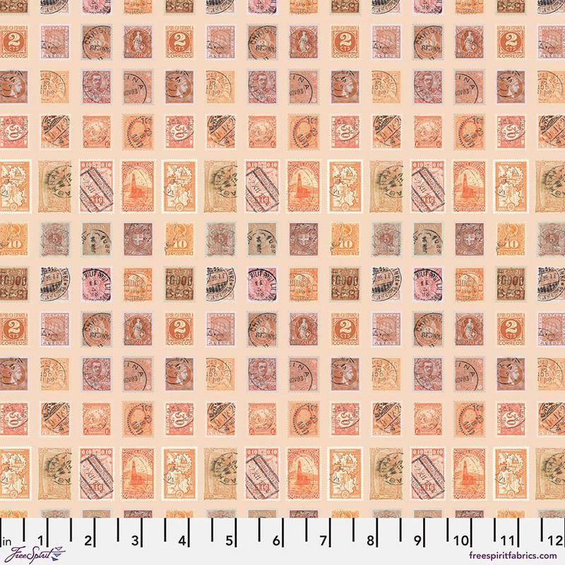 Orange Stamps // Tim Holtz Eclectic Elements - Palette - (1/4 yard)