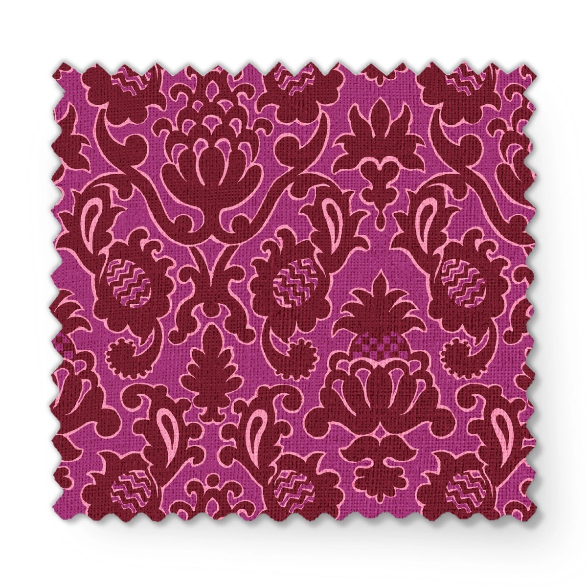 Pistachio Manor on Purple Fabric