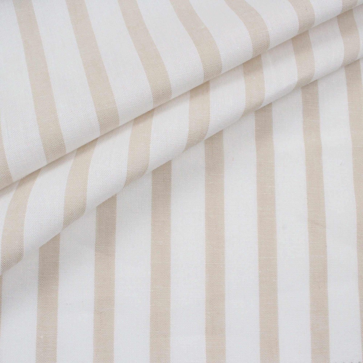 swatch-Cotton Linen Stripes for Summer - Beige