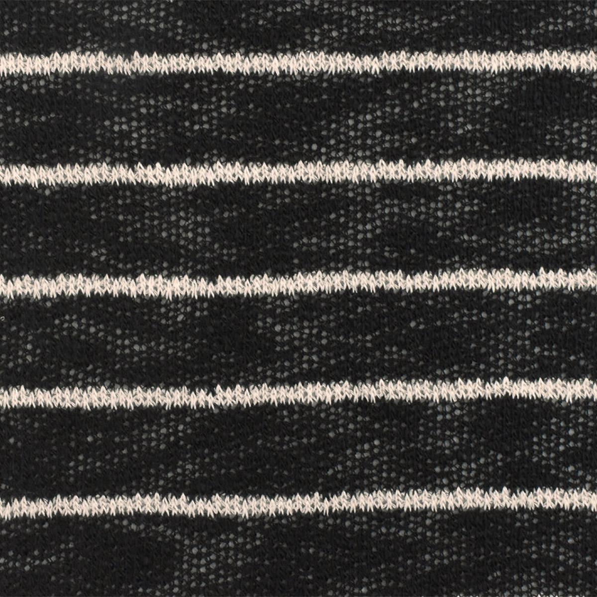 4 YD PC-Soft Black-Taupe Striped Texture Stretch Jersey Knit Fabric