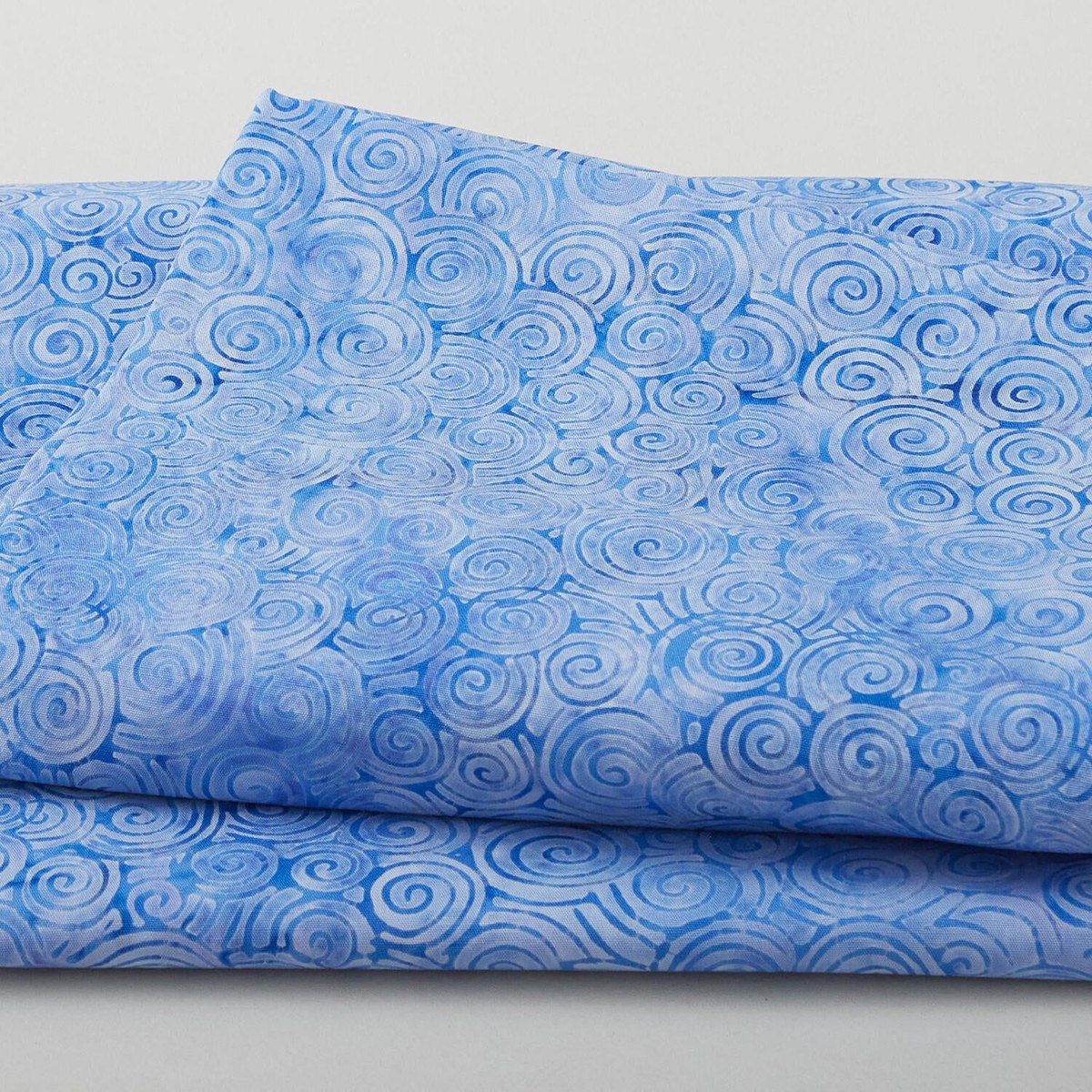 Rainbow Batiks Favorites - Swirls Blue French Blue 2 Yard Cut